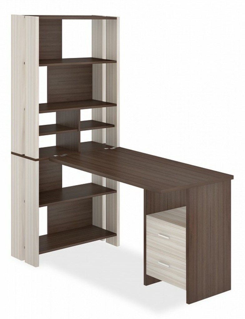 Фото Стол компьютерный Домино Лайт СТЛ-ОВХ+С120Прям MER_STL-OVH-S120Pryam_KSH - интернет-магазин МегаТерем в Москве