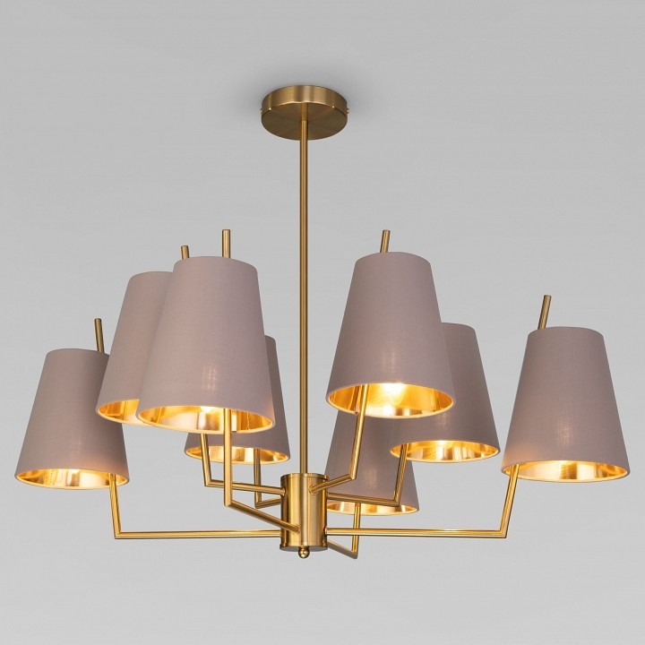 Фото Люстра на штанге Eurosvet Topanga 60173/8 латунь EV_a069018 - интернет-магазин МегаТерем в Москве
