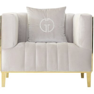 Кресло Basel, велюр серый 9...