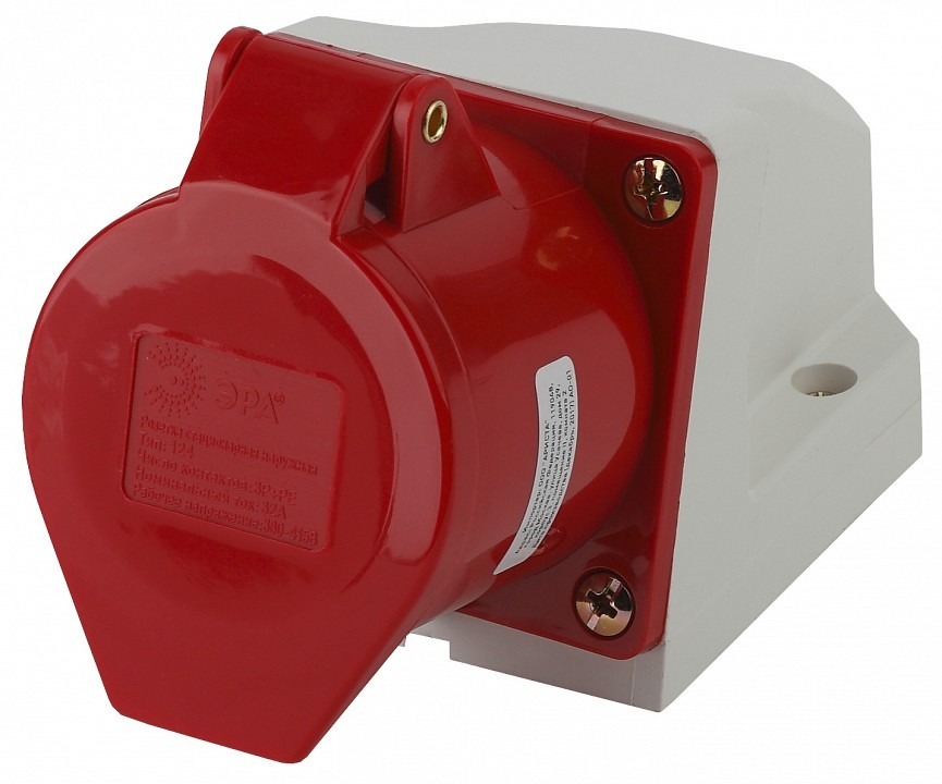 Фото Розетка с заземлением Эра  R(OUT)-32-3P-PE-IP44 ER_B0032878 - интернет-магазин МегаТерем в Москве