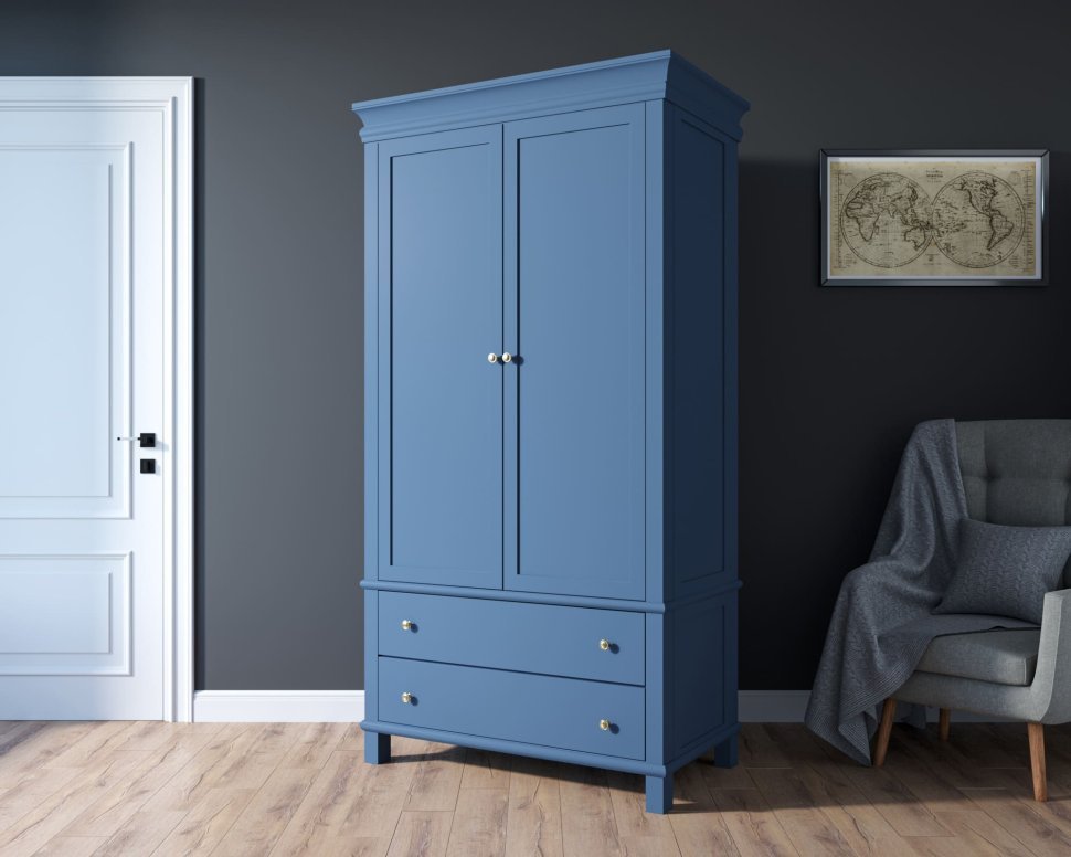 Фото Шкаф двухстворчатый в стиле Кантри Jules Verne арт JV27ETGB-ET - интернет-магазин МегаТерем в Москве