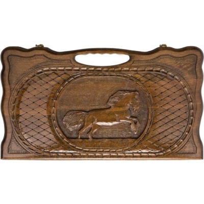 Нарды резные Лошадь с ручко...