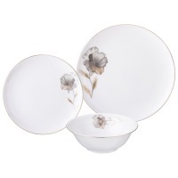 Набор посуды lefard "inspiration" золотой цветок на 4 пер. 12 пр. (422-147) 