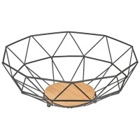 Фруктовница agness металлическая цвет: black, 28х10 см (790-364) 
