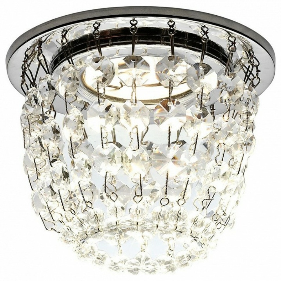 Фото Встраиваемый светильник Ambrella Light Crystal K2075 K2075 CH/CL AMBR_K2075_CH_CL - интернет-магазин МегаТерем в Москве