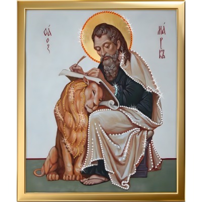 Икона Святого Марка «Глас Льва в Пустыне» с кристаллами Swarovski (2413)