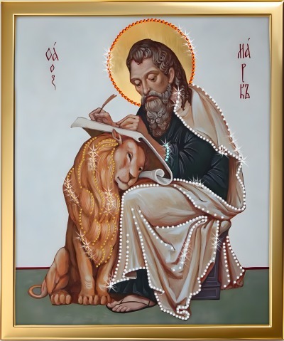 Икона Святого Марка «Глас Льва в Пустыне» с кристаллами Swarovski (2413) Фото Икона Святого Марка «Глас Льва в Пустыне» с кристаллами Swarovski (2413) - интернет-магазин МегаТерем в Москве