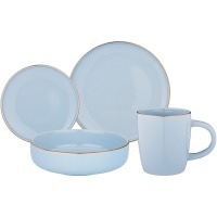 Набор посуды обеденный bronco "solo" на 4 пер. 16 предметов бледно-голубой (577-163) 