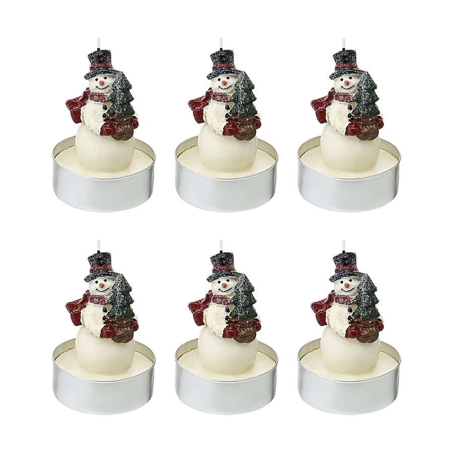 Фото Набор декоративных свечей festive snowman из коллекции new year essential, 6 шт. (78326) - интернет-магазин МегаТерем в Москве