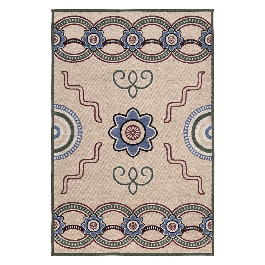 Фото Ковер из хлопка по мотивам эвенских орнаментов из коллекции cultural heritage, 160х230 см (78516) - интернет-магазин МегаТерем в Москве