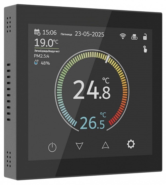 Фото Терморегулятор электромеханический для теплого пола Werkel Сенсорные механизмы черные W1851108 WRK_a071214 - интернет-магазин МегаТерем в Москве