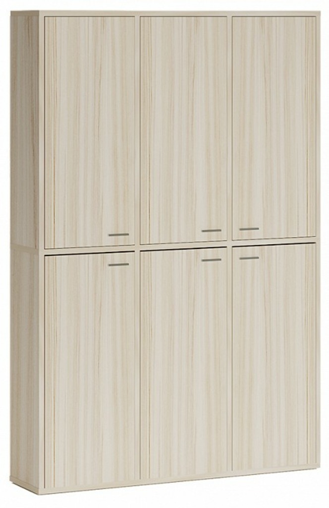 Фото Шкаф книжный Домино СУ(ш3в2)+6ФГ MER_SUsh3v2-6FG-K-karamel - интернет-магазин МегаТерем в Москве