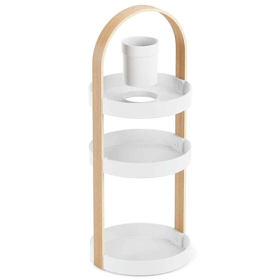 Фото Полка-органайзер bellwood, белая/натуральное дерево (70611) - интернет-магазин МегаТерем в Москве