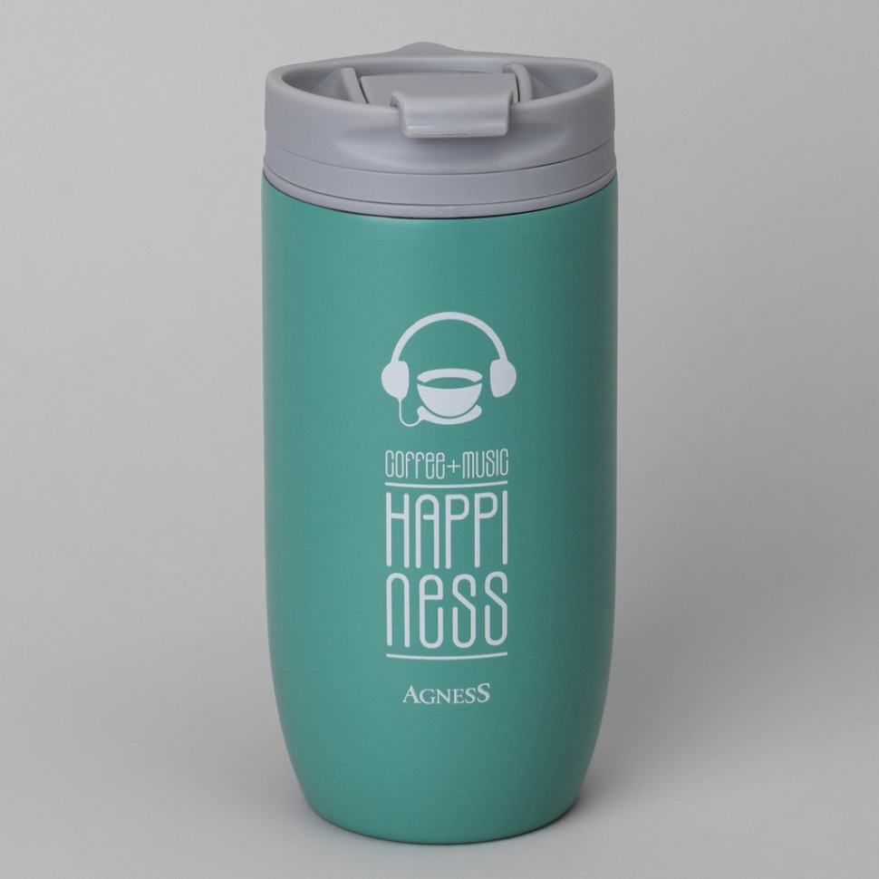 Фото Термокружка agness happiness 450мл, колба нерж.сталь 18/10 (709-113)  - интернет-магазин МегаТерем в Москве
