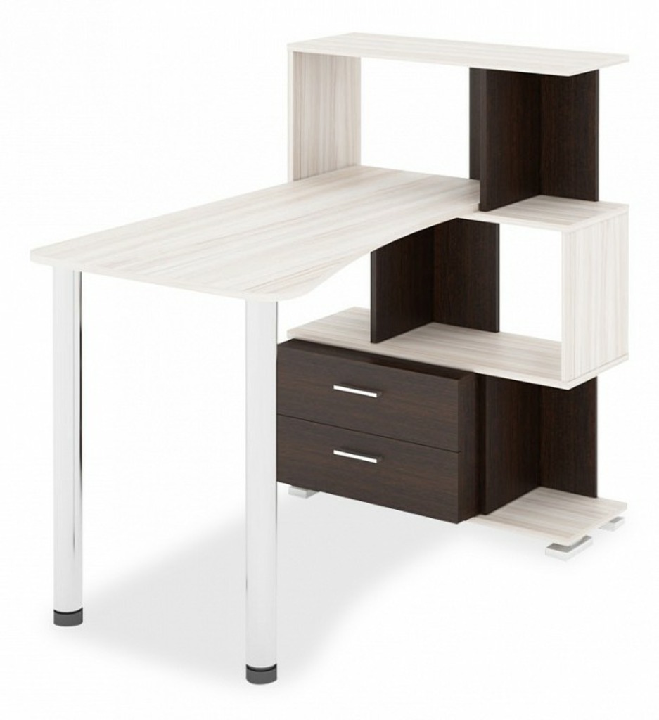 Фото Стол компьютерный Домино СЛ-5-3СТ-2+БЯ MER_SL-5-3ST-2_BYA_KVKV - интернет-магазин МегаТерем в Москве