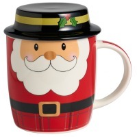 Кружка с крышкой lefard "санта" 355 мл (580-101) 