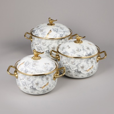 Набор кастрюль agness эмали...