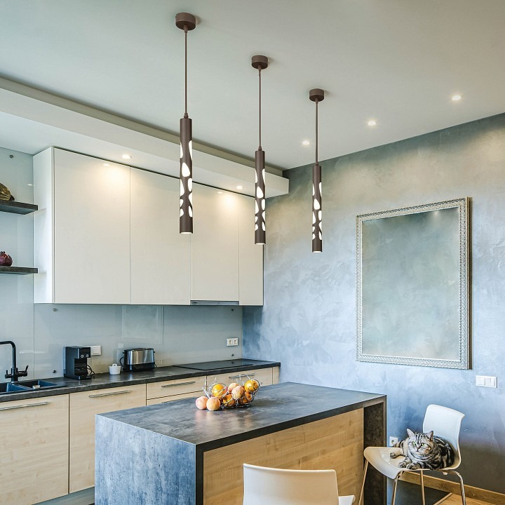 Фото Подвесной светильник Eurosvet DLR037 12W 4200K DLR037 12W 4200K кофейный EV_a055596 - интернет-магазин МегаТерем в Москве