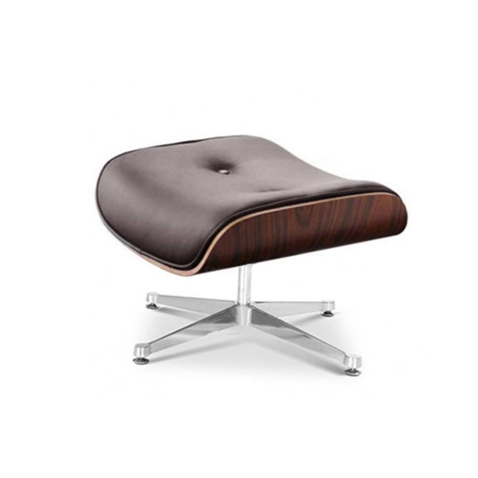 Фото Пуф Eames Lounge EC-015/A5351walnut, металл, натуральная кожа, дерево, walnut/brown, ROOMERS FURNITURE - интернет-магазин МегаТерем в Москве