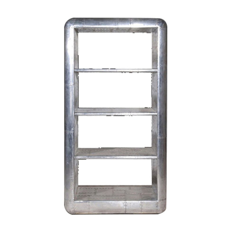 Фото Шкаф Авиатор TO-LLAVH100STRALMZ, дерево, металл, chrom/grey, RESTORATION HARDWARE - интернет-магазин МегаТерем в Москве