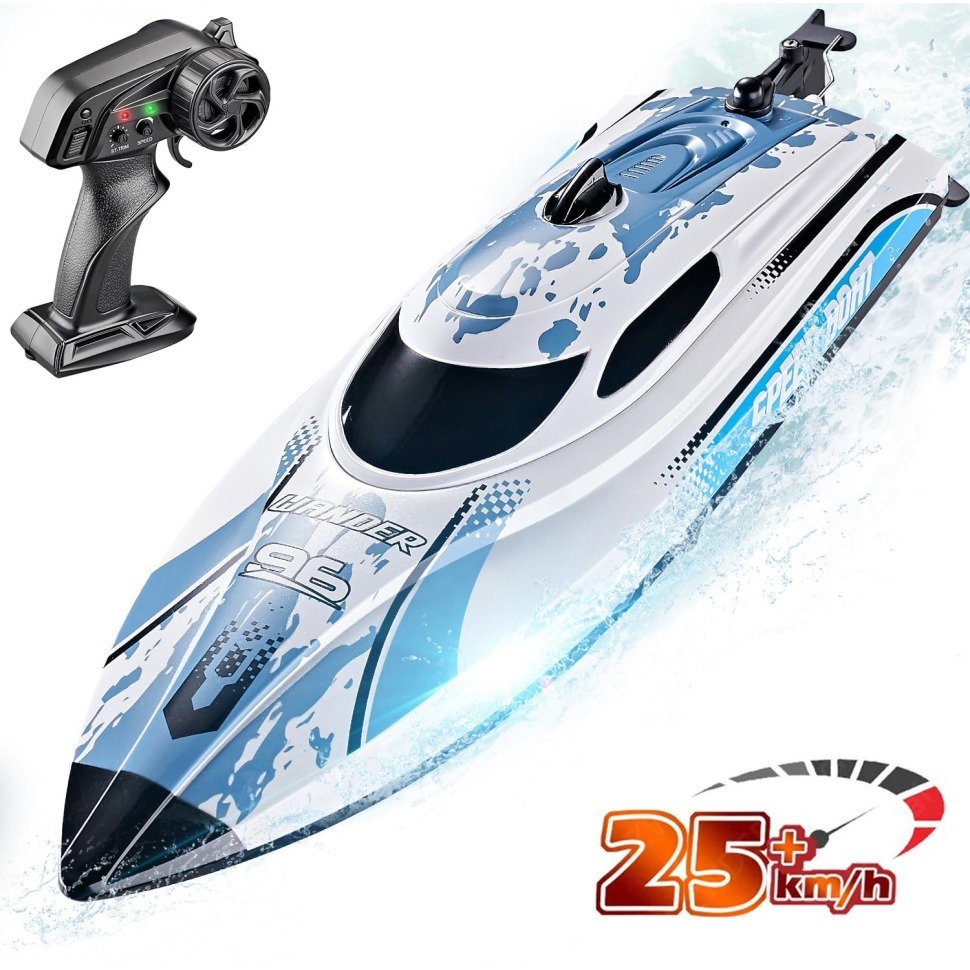 Фото Радиоуправляемый катер Wander (30 см, LED, 25 км/ч) (HJ820-WHITE) - интернет-магазин МегаТерем в Москве