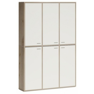 Шкаф книжный Домино СУ(ш3в2)+6ФГ MER_SUsh3v2-6FG-NBE-nelson-belyj