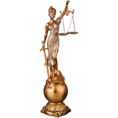 Фигурка фемида 9*9*31 см. с...