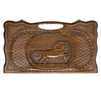 Нарды резные Лошадь с ручко...