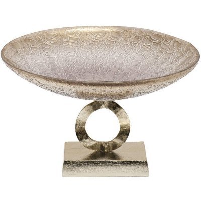 Чаша стеклян. на метал. основании золотистая d33*19см (TT-00005561)