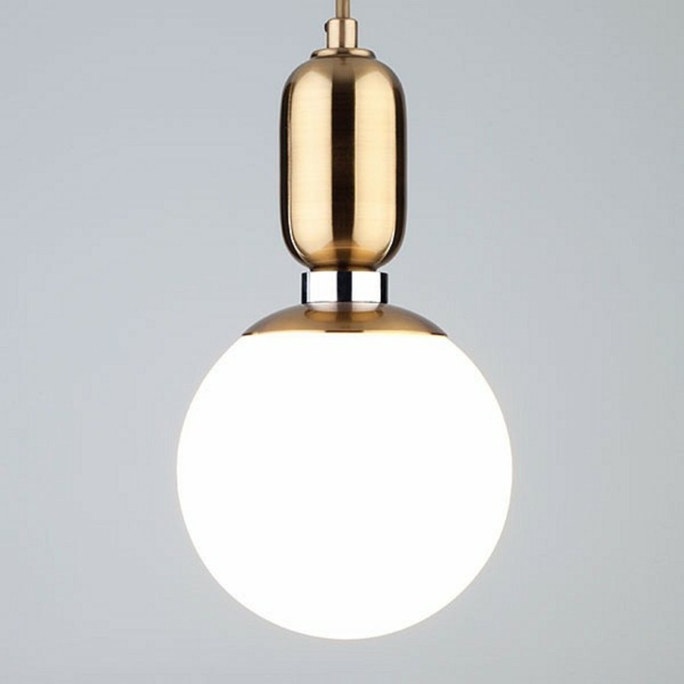 Фото Подвесной светильник Eurosvet Bubble 50151/1 латунь EV_86018 - интернет-магазин МегаТерем в Москве