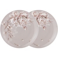 Набор тарелок закусочных lefard ''white flower" 2 шт. 20,5 см серый (415-2239) 