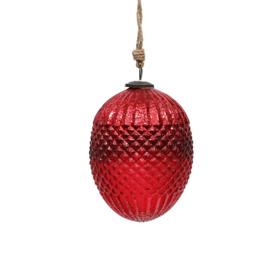 Фото Новогодняя игрушка ND-76C, стекло, Red, ROOMERS FURNITURE - интернет-магазин МегаТерем в Москве