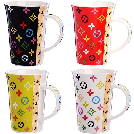 Фото Кружка 0,5 л Модный узор LV (мин.4шт) Loraine (4334) - интернет-магазин МегаТерем в Москве