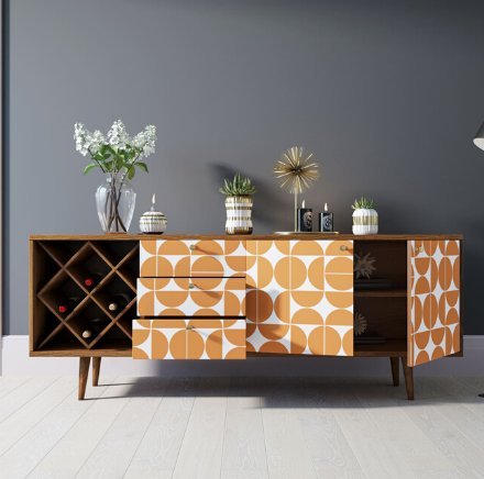 Фото Комод Berber удлиненный с бутылочницей 14 принт арт BB15/Print_14-ET - интернет-магазин МегаТерем в Москве