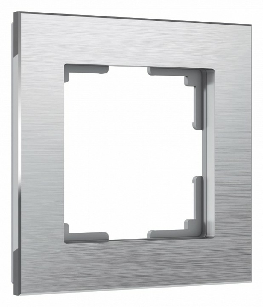 Фото Рамка на 1 пост Werkel Aluminium (алюминий) W0011706 WRK_a050948 - интернет-магазин МегаТерем в Москве