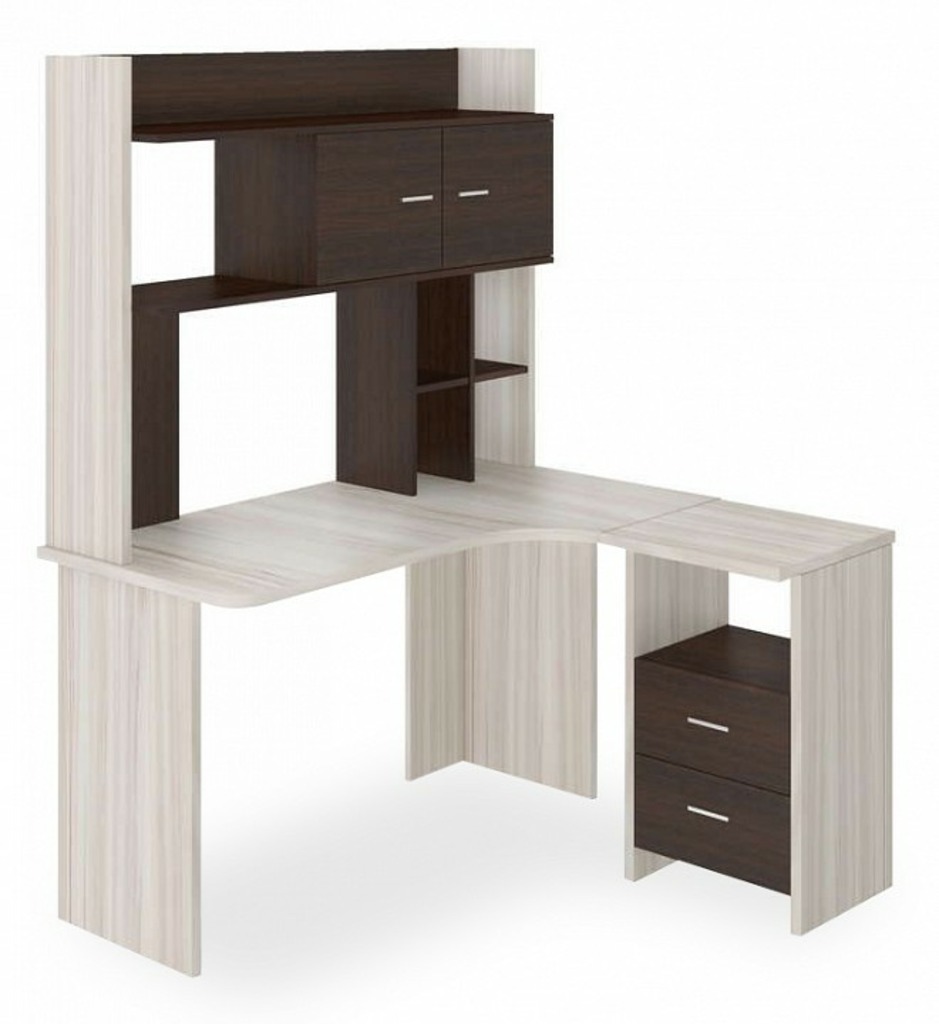 Фото Стол компьютерный Домино Lite СКЛ-Угл130+НКЛХ-130 КВ ПРАВ MER_SKL-Ugl130-NKLH-130_KV_PRAV - интернет-магазин МегаТерем в Москве