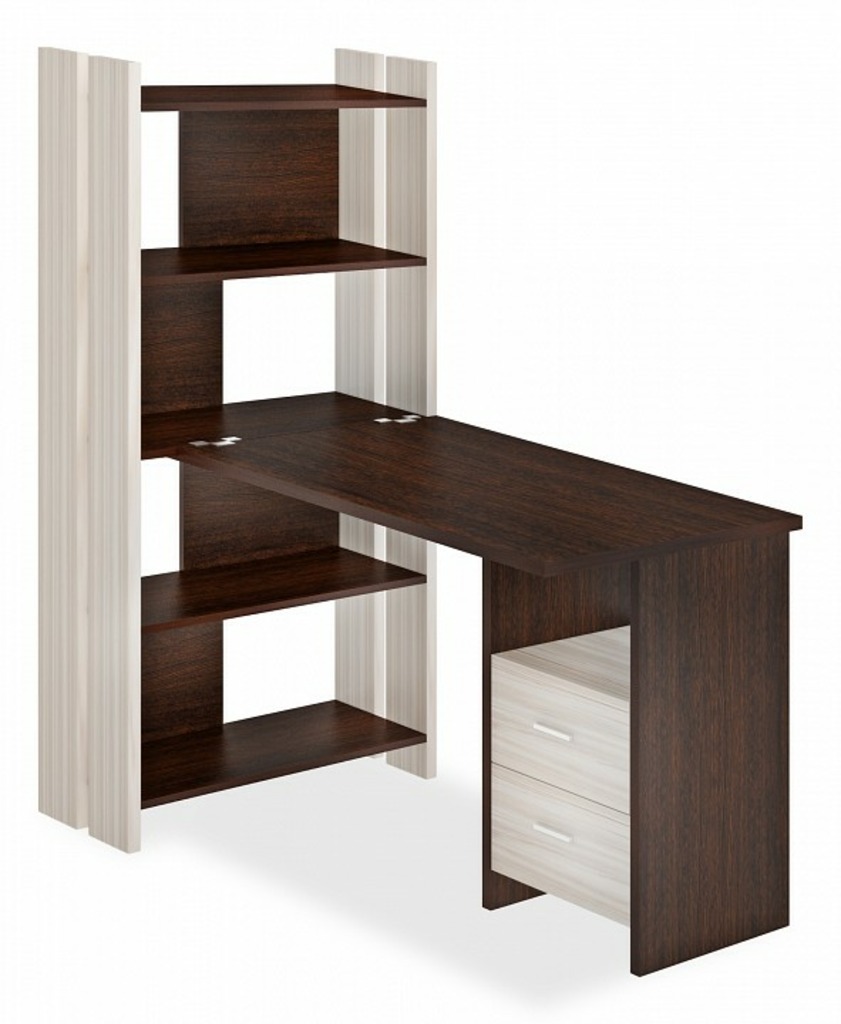 Фото Стол компьютерный Домино Лайт СТЛ-ОВ+С120Прям+ТЯЛ MER_STL-OV-S120Pryam_KV - интернет-магазин МегаТерем в Москве