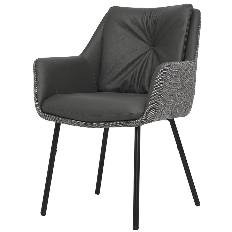 Фото Стул allar, экокожа, рогожка, серый (75338) - интернет-магазин МегаТерем в Москве