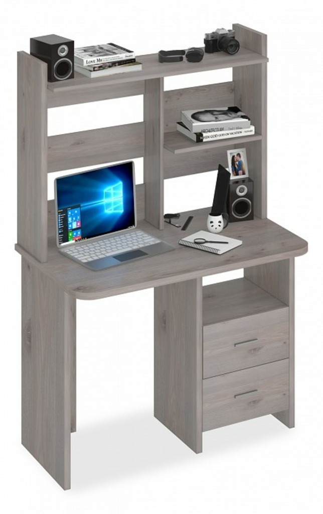 Фото Стол компьютерный Домино Lite СКЛ-Прям100Р+НКЛ-100 MER_SKL-Pryam100R-NKL-100_N - интернет-магазин МегаТерем в Москве