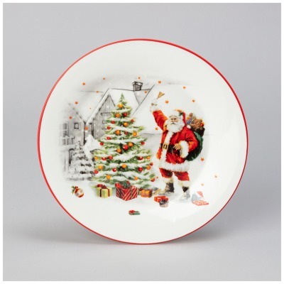 Тарелка закусочная agness “с новым годом!" 20,3*2 см (358-2282) 