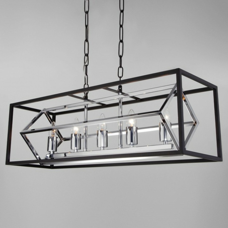 Фото Подвесной светильник Eurosvet Crate 70122/5 черный EV_a052335 - интернет-магазин МегаТерем в Москве