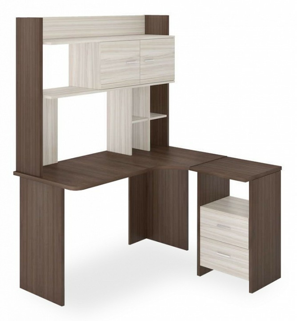 Фото Стол компьютерный Домино Lite СКЛ-Угл130+НКЛХ-130 ШК ПРАВ MER_SKL-Ugl130-NKLH-130_SHK_PRAV - интернет-магазин МегаТерем в Москве