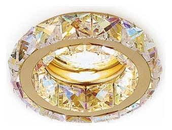 Фото Встраиваемый светильник Ambrella Light Crystal K112 K112 PR/G AMBR_K112_PR_G - интернет-магазин МегаТерем в Москве
