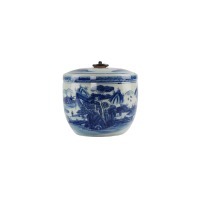Ваза RZCC04-B, фарфор, blue/white, ROOMERS FURNITURE