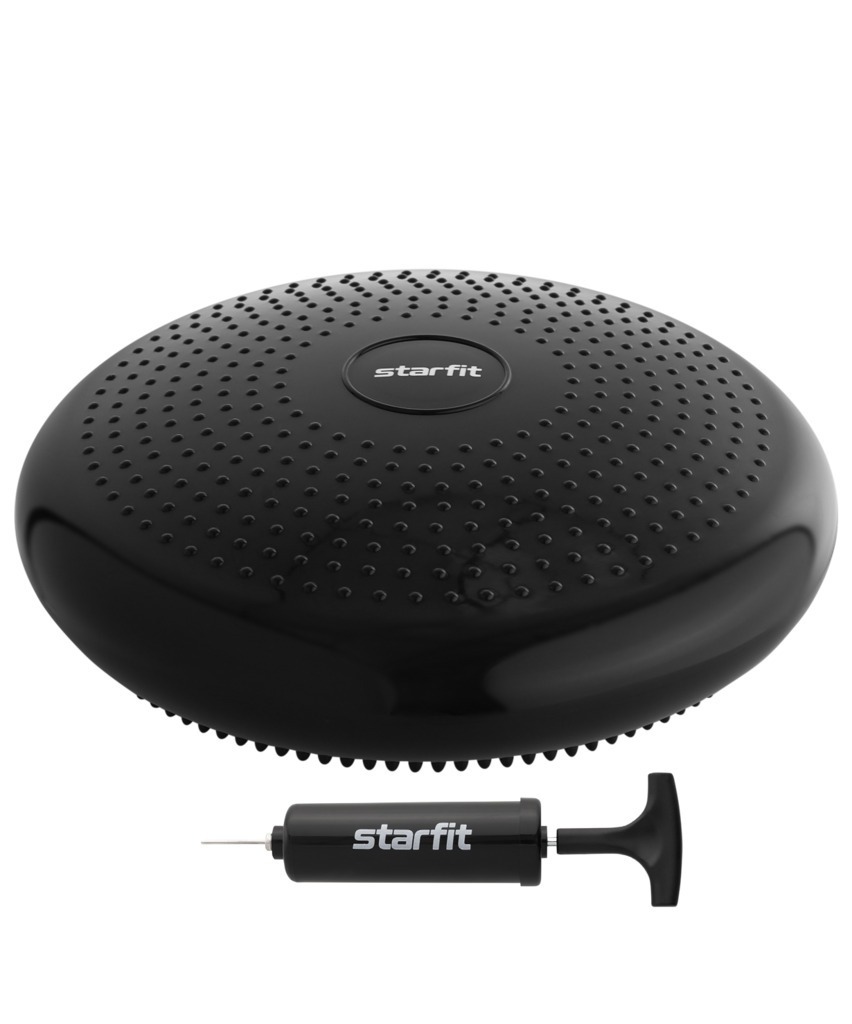 Фото Диск балансировочный STARFIT BP-104, с насосом, массажный, черный (2107996) - интернет-магазин МегаТерем в Москве