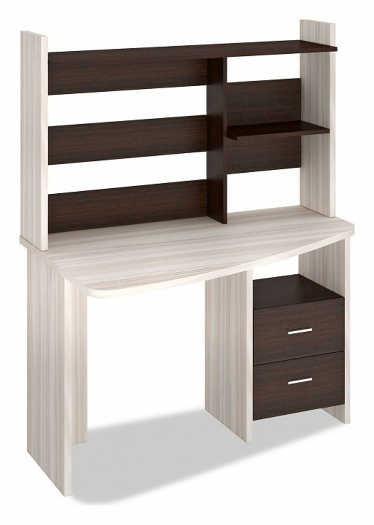 Фото Стол компьютерный Домино Лайт СКЛ-Крл 120+НКЛ-120 MER_SKL-Krl120_NKL-120_KV_LEV - интернет-магазин МегаТерем в Москве