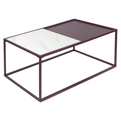 Столик журнальный mayen, 110х50 см, белый/сливовый (76061)