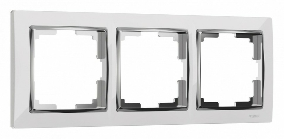 Фото Рамка на 3 поста Werkel Snabb (белый/хром) W0031901 WRK_a051654 - интернет-магазин МегаТерем в Москве