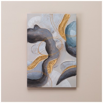 Картина абстракция черное з...