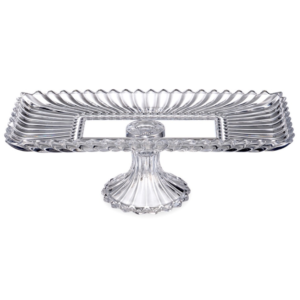 Фото Блюдо сервировочное на ножке brilliance прямоугольное, 38*17,5*11,5 см Lefard (691-146) - интернет-магазин МегаТерем в Москве